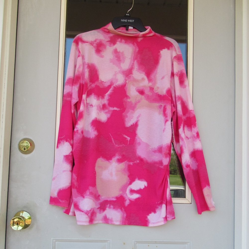 Nine West stretch tie dye print top size XXL